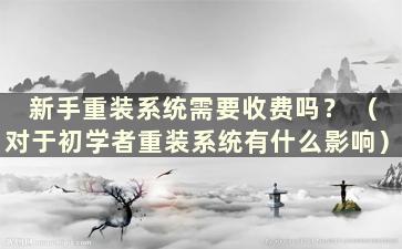 新手重装系统需要收费吗？ （对于初学者重装系统有什么影响）